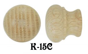 7/8" Diameter Oak Victorian Style Knob (K-15C)