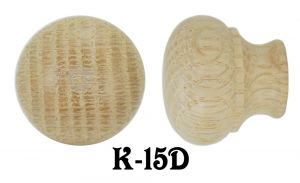 1 3/16" Diameter Oak Victorian Style Knob (K-15D)