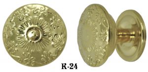 Floral Vintage Motif Knob 1 1/2