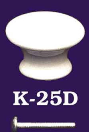 White Porcelain Knob 1 1/2