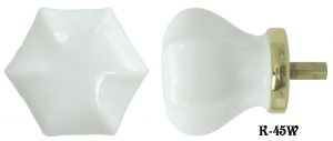 Victorian Glass Knob 1 1/4" White (K-45W)