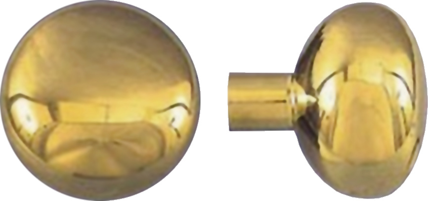 Antique Style Pair of Plain Round Door Knob Set (L-103K)