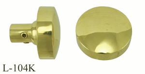 Antique Style Round Solid Brass Doorknob Set 2" Diameter (L-104K)