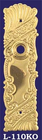 Recreated Victorian Roanoke Pattern Door Plate (L-110KO)