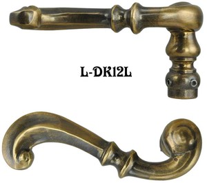 Vintage french door handles set knob 1960-70's made of brass mansion castle 