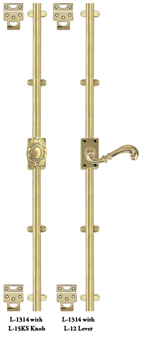 Vintage Hardware & Lighting - French Door Bolt - Basic Cremone Door  Security Bolt Single Door Set (L-1314)
