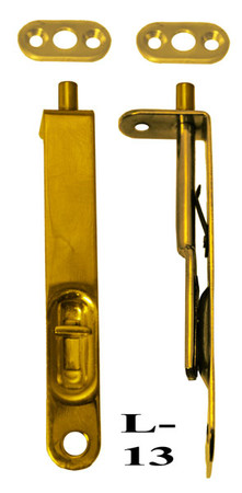 Vintage or Contemporary Mortised Brass Flush Bolt 3 1/2" x 1/2" (L-13)