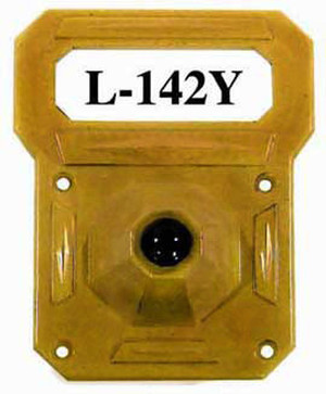 Bakelite Recreated Art Deco Caramel Color Electric Push Button Doorbell (L-142Y)