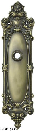 Victorian Rococo Yale Pattern Doorknob Receiver Door Plate (L-15KO)
