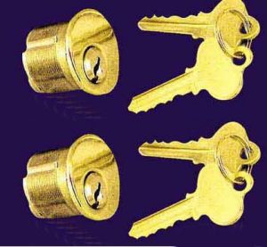 Two Matching 1.75" Long Cylinder Locks (L-176D)