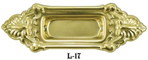 Recreated Victorian Stamped Brass Sunken Window Sash Lift (L-17)