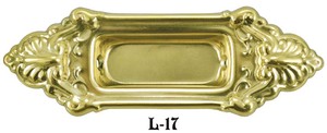 Recreated Victorian Stamped Brass Sunken Window Sash Lift (L-17)