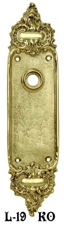 Victorian Louis Style Doorknob Receiver Door Plate 9 3/4