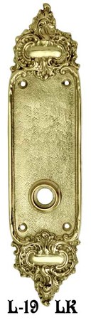 Victorian Louis Style Lower Knob Receiver Door Plate 9 3/4