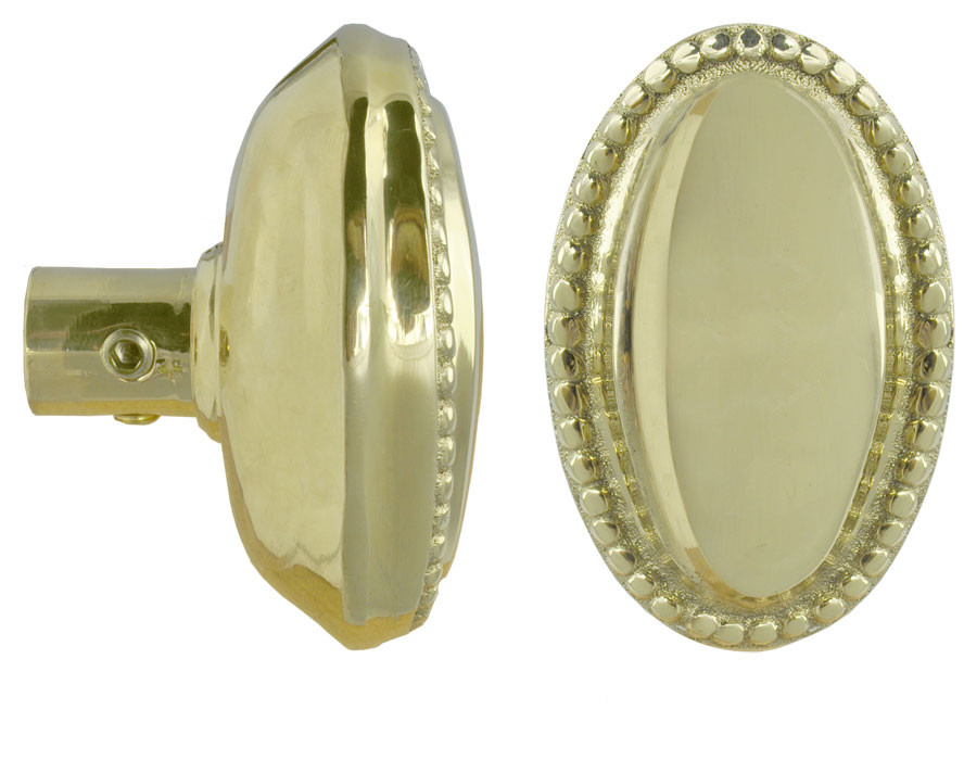 Vintage Hardware & Lighting - Victorian Oval Beaded Edge Doorknobs