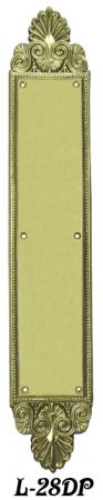 Victorian Palladian Bead Push Plate 21 1/8" Tall (L-28DP)