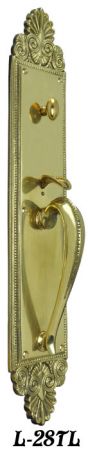 Victorian Turn Latch Door Plate In Palladian Pattern 21 1/8" Tall (L-28TL)