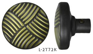 Antique Recreated Art Deco Brass Doorknobs Set (L-72K)