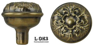 Victorian Recreated Feather Panel Wrought Doorknob Set (L-3)
