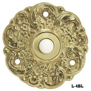 Antique Recreated Floral Electric Doorbell (L-4BL)