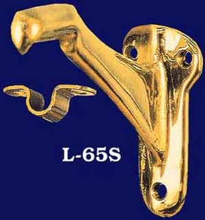 Plain Two Piece Brass Stair Rail Bracket Or Support (L-65S)