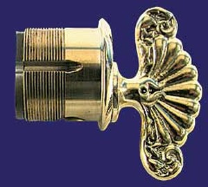 Art Nouveau Reproduction Fancy 1" Cylinder Turnlatch for Locks (L-7500)