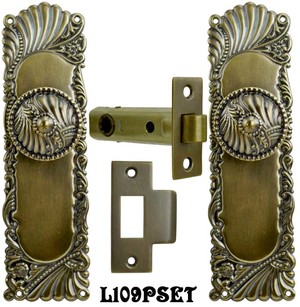 Victorian Corbin Roanoke Passage Door Plate Set (L109PSET)