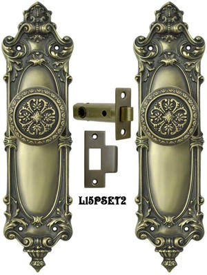 Victorian Rococo Yale Pattern with Gothic Knob Interior Passage Set (L15PSET2)