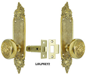Louis Style Door Plate Low Knob Passage Set (L19LPSET2)