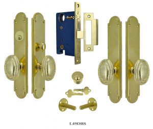 Modern Beaded Edge Double Door Entry Set (L49DBS)