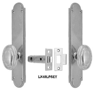 Modern Beaded Edge Low Knob Passage Door Plate Set (L49LPSET)