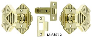 Art Deco Passage Door Rosette Set (L51PSET-2)