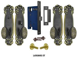 Art Nouveau 2-Tone Double Door Entry Set (L63DBS2)