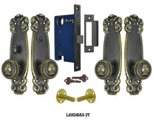 Art Nouveau 2 Tone Double Door Entry Set (L63DBS3)