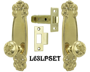 Art Nouveau Passage Door Plate Set (L63LPSET1)