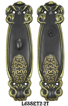 Art Nouveau Door Plate Entry Set (L63SET2)