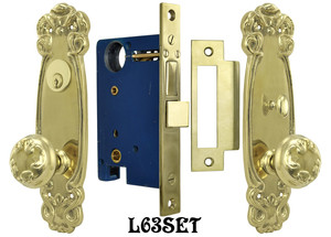 Art Nouveau Door Plate Entry set (L63SET)