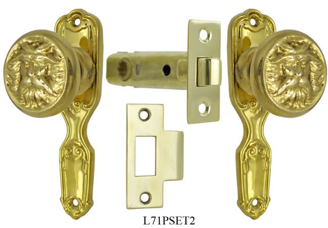 French Door Passage Set with Decorative North Wind Knob (L71PSET2)