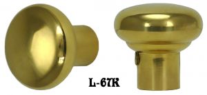 Vintage Plain Screen Door Knob In Brass Or Nickel (L-67K)