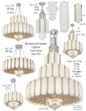 Recreated and Expanded Lightolier Luxart Series from 1930