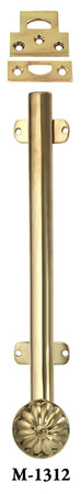 French Door Bolt - 12" Long Surface Bolt With Catches (M-1312)