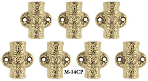 Set Of 7 Decorative Floral Cremone Bolt Covers (M-14CP)