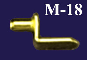 Dozen Shelf Brackets Brass Plated Steel (M-18)