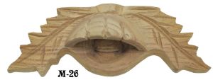 Carved Wooden Handle 5 1/2" Wide (M-26)