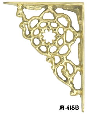 Small Cast Brass Shelf Bracket 4" x 3" (M-41SB)