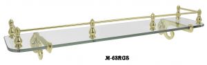 Tempered Glass Shelf With Brass Gallery Rail (M-63RGS)