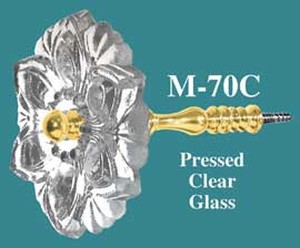 Pressed Glass Curtain Tieback Clear (M-70C)