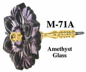 Pressed Glass Curtain Tieback Amethyst (M-71A)