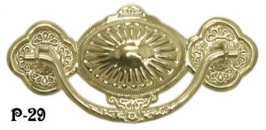 Victorian Stamped Eastlake Lotus Brass Handle 3
