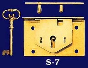 Large Half Mortise Box or Chest Lock - 3 1/2